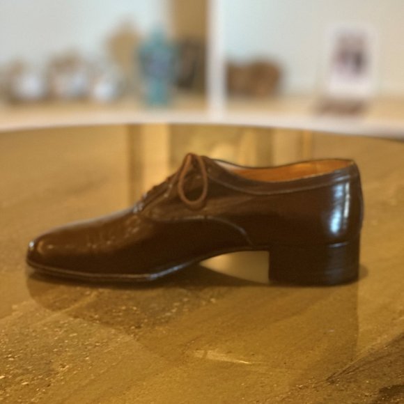 Men\'s SALVATORE FERRAGAMO Brown Lace up leather oxfords - Size 9.5 Medium